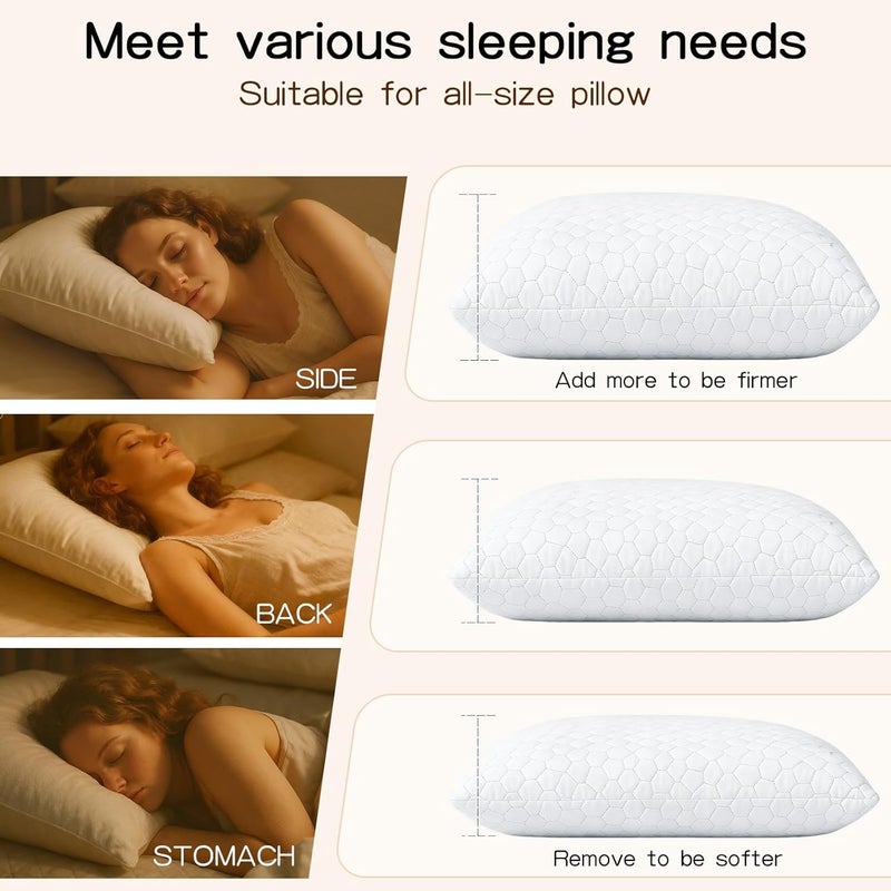 Jecqbor 10lbs Pillow Stuffing for Bed Body Cooling Pillow, Adjustable Cold Shreddred Memory Foam Filling with Polyfill Stuffing Refill for Bean Bag Chair Filler, Stuffed Animal, Couch, Art Crafts - Image 3